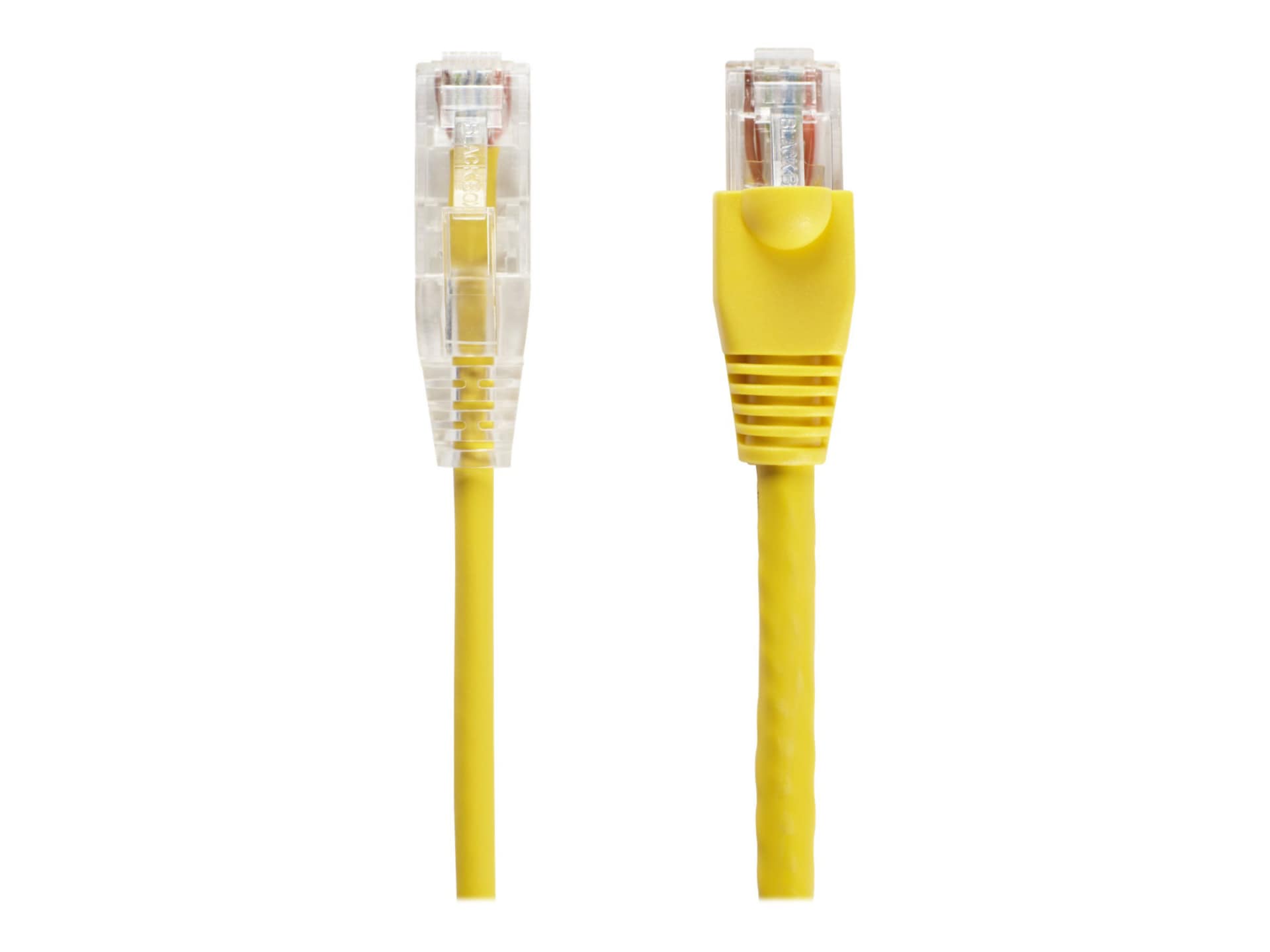 Black Box 1ft Slim-Net CAT6 Yellow 28AWG 250Mhz UTP Snagless Patch Cable