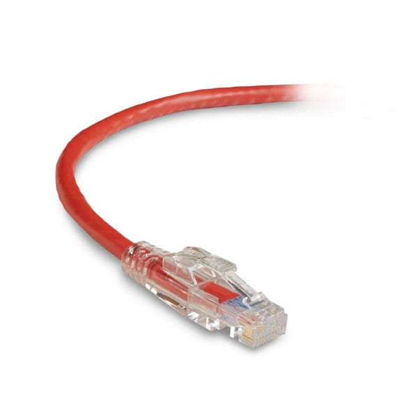 CAT6 550-MHz Locking Snagless Patch Cable UTP CM PVC RD 30FT