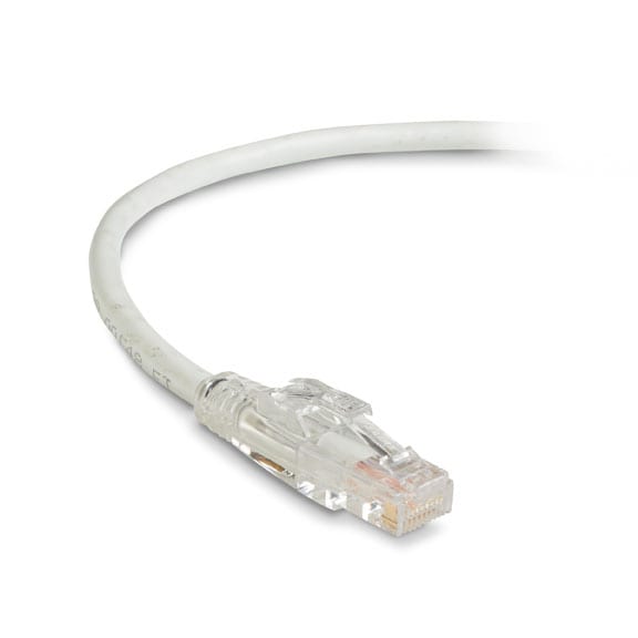 CAT6 550-MHz Locking Snagless Patch Cable UTP CM PVC WH 3FT