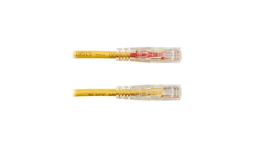Black Box 2ft Yellow GigaTrue CAT6 550Mhz UTP Patch Cable Optional Locking