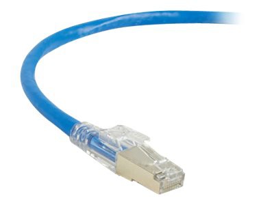 Black Box 5ft Blue GigaTrue3 Shielded CAT6 550Mhz Cable Optional Locking