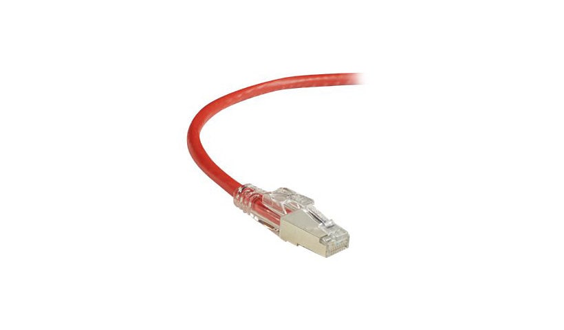 Black Box 5ft Red GigaTrue3 Shielded CAT6 550Mhz Cable Optional Locking