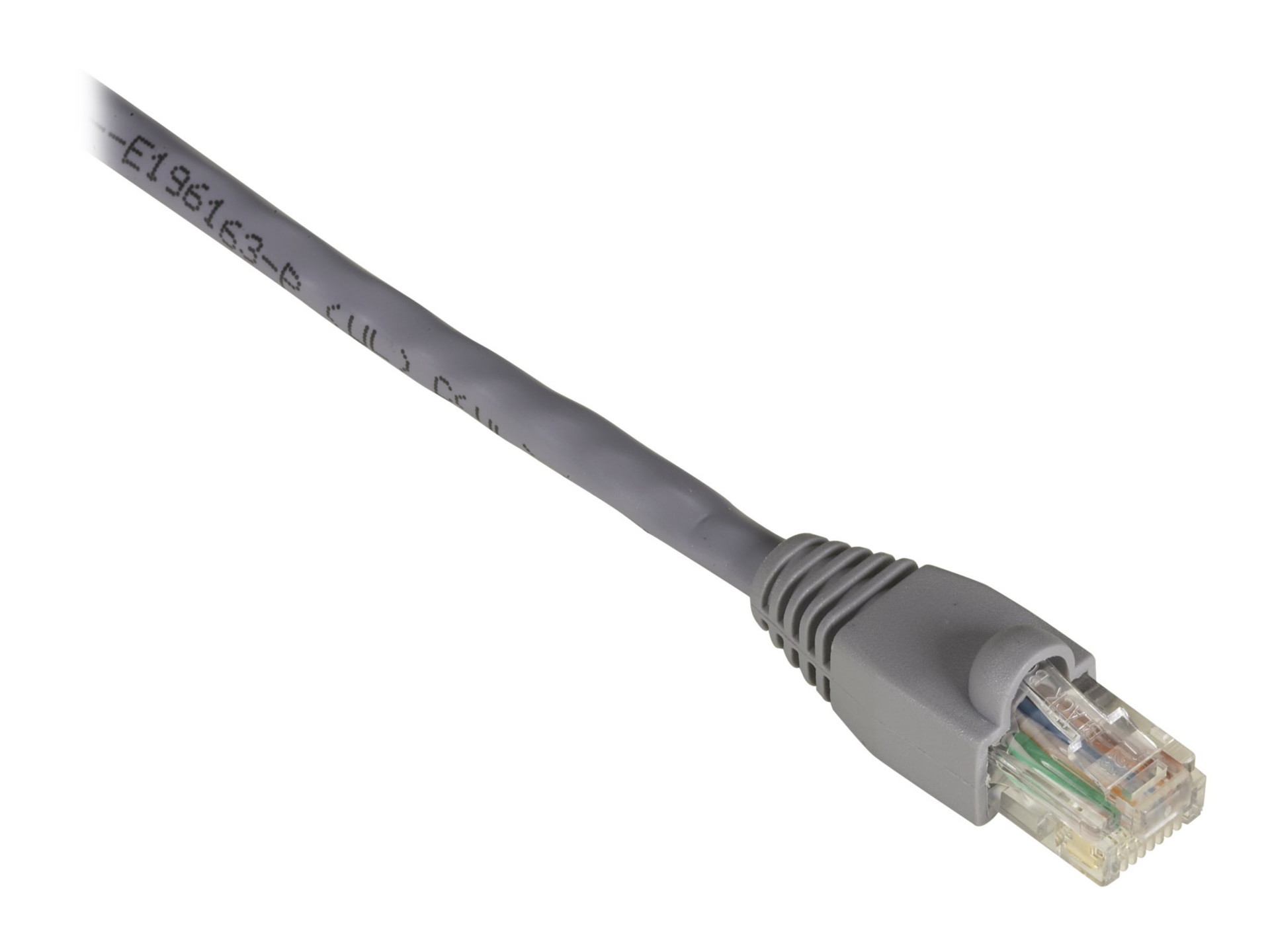 Black Box 3ft GigaBase 350 CAT5e Gray Patch Cable, Snagless, Crossover 3'