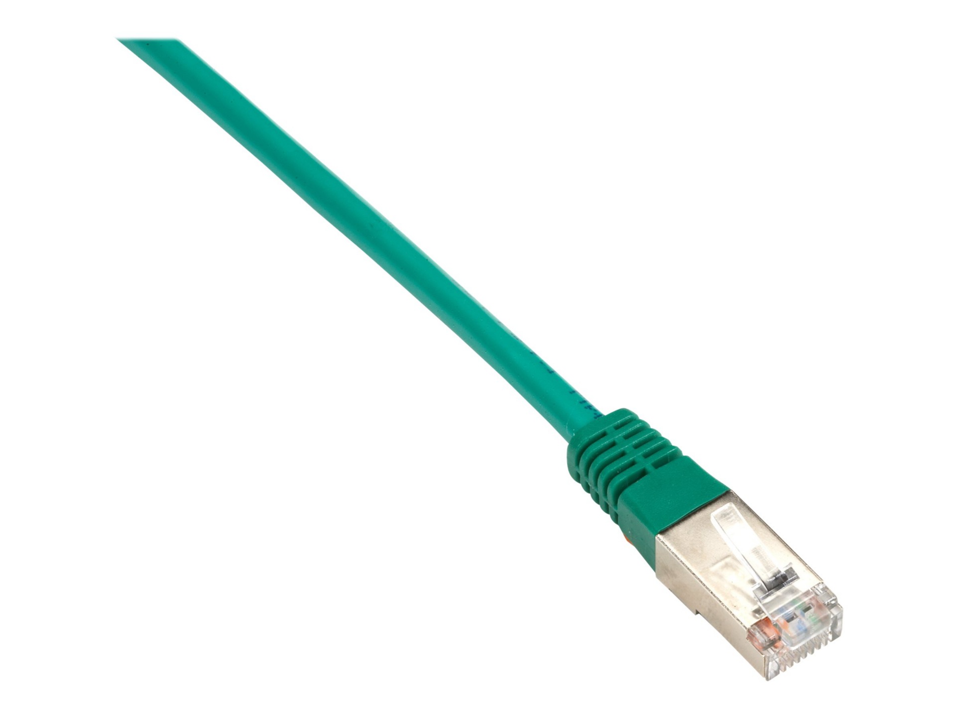 Black Box 1ft Shielded Green Cat5 Cat5e 100Mhz Ethernet Patch Cable 1'
