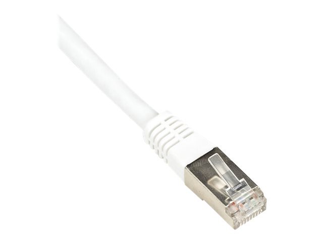 Black Box 3ft Shielded White Cat5 Cat5e 100Mhz Ethernet Patch Cable 3'