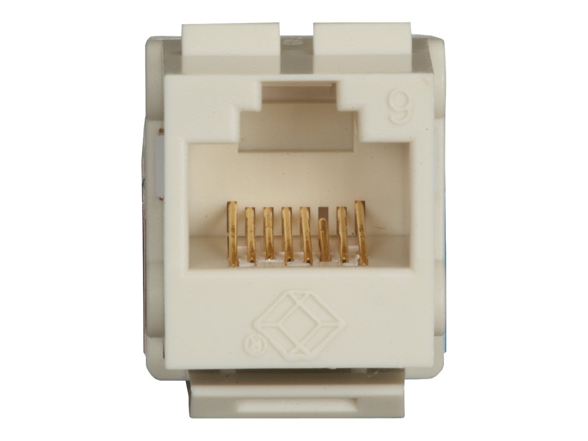 Black Box Gigatrue2 CAT6 Office White RJ45 110 Keystone Jack ETL Verified