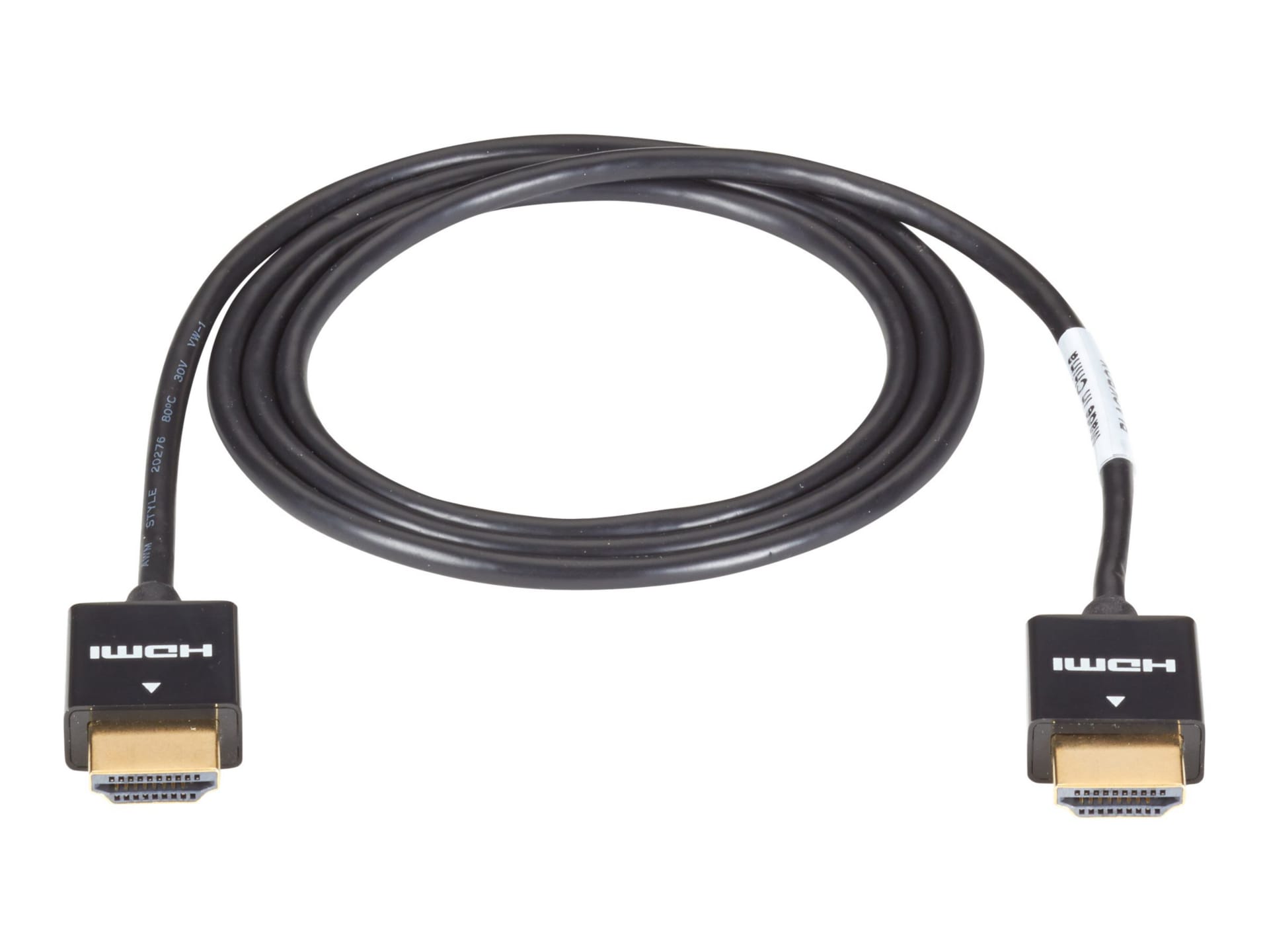 Black Box 2 Meter 6ft Ultra Slim Line HDMI Cable, Male/Male, 1080P, 4K, 3D