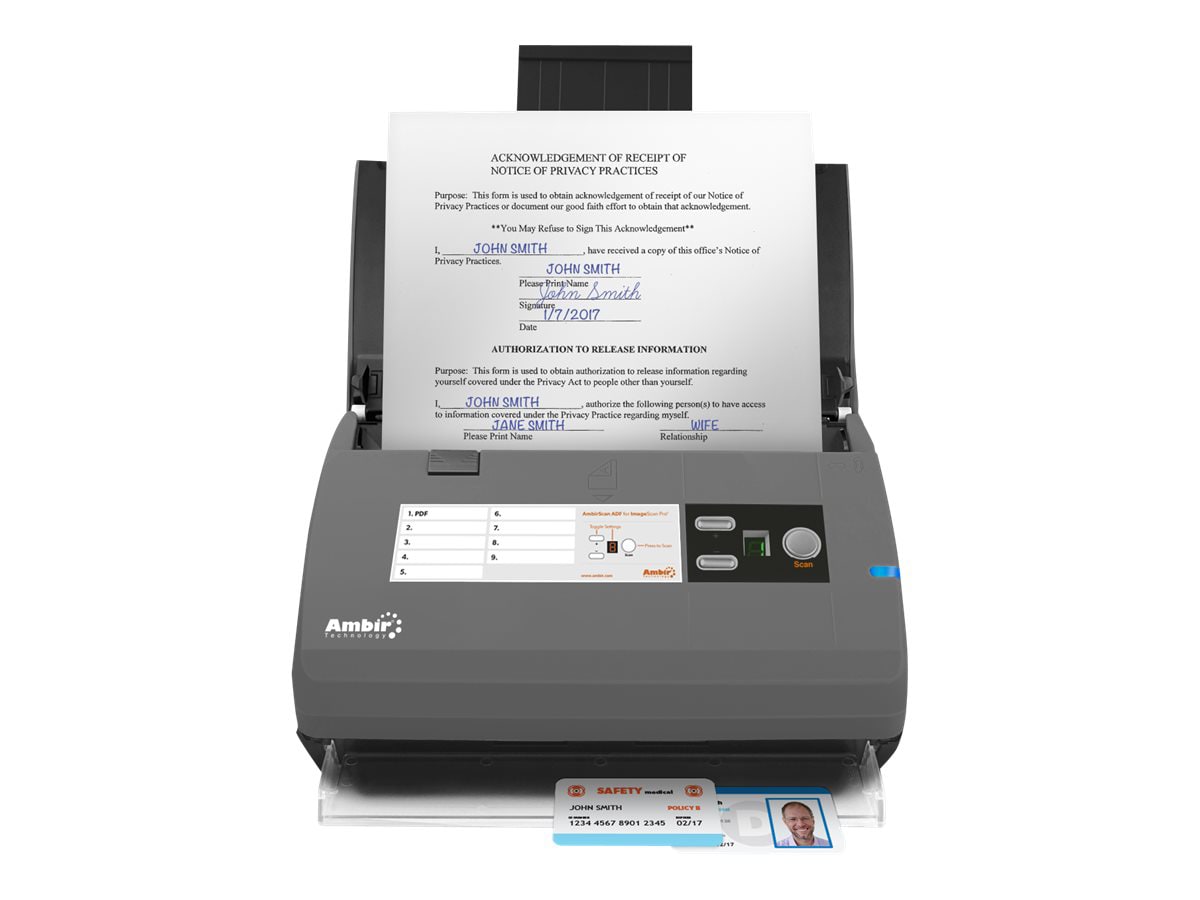 Ambir ImageScan Pro 830ix - for Athena Users - document scanner - desktop - USB 2.0