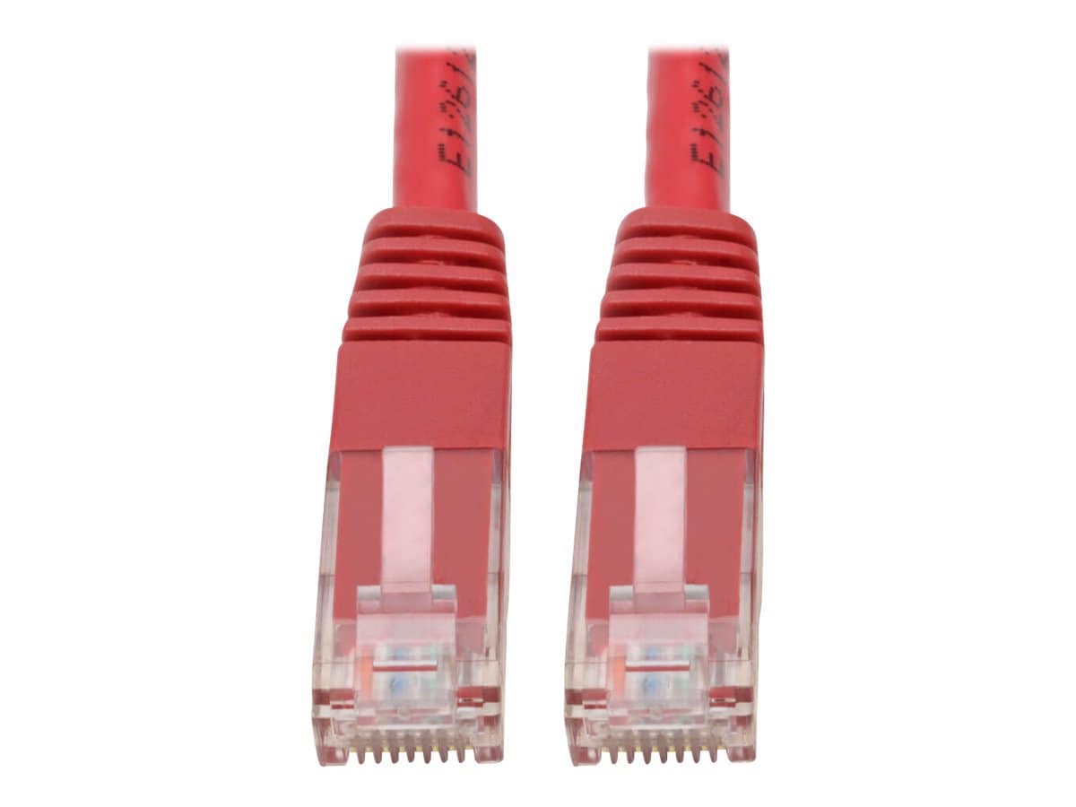 Tripp Lite Cat6 Cat5e Gigabit Molded Patch Cable RJ45 M/M 550MHz Red 2ft