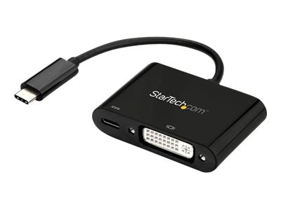 StarTech.com USB C to DVI Adapter with 60W Power Delivery Pass-Through - 10