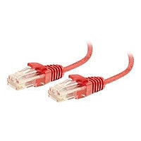 C2G 7ft Cat6 Ethernet Cable - Slim - Snagless Unshielded (UTP) - Red - cordon de raccordement - 2.13 m - rouge