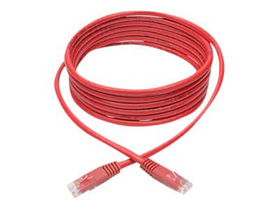 Tripp Lite Cat6 Cat5e Gigabit Molded Patch Cable RJ45 M/M 550MHz Red 10ft