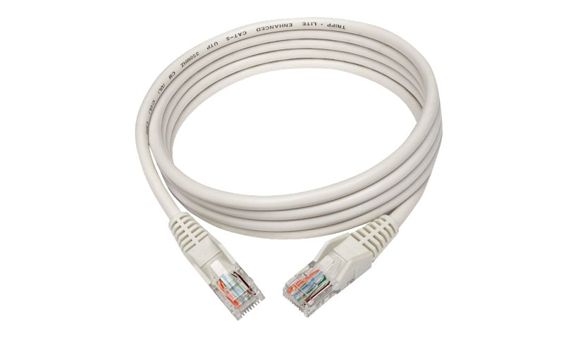 Eaton Tripp Lite Series Cat5e 350 MHz Snagless Molded (UTP) Ethernet Cable (RJ45 M/M), PoE - White, 15 ft. (4.57 m) -
