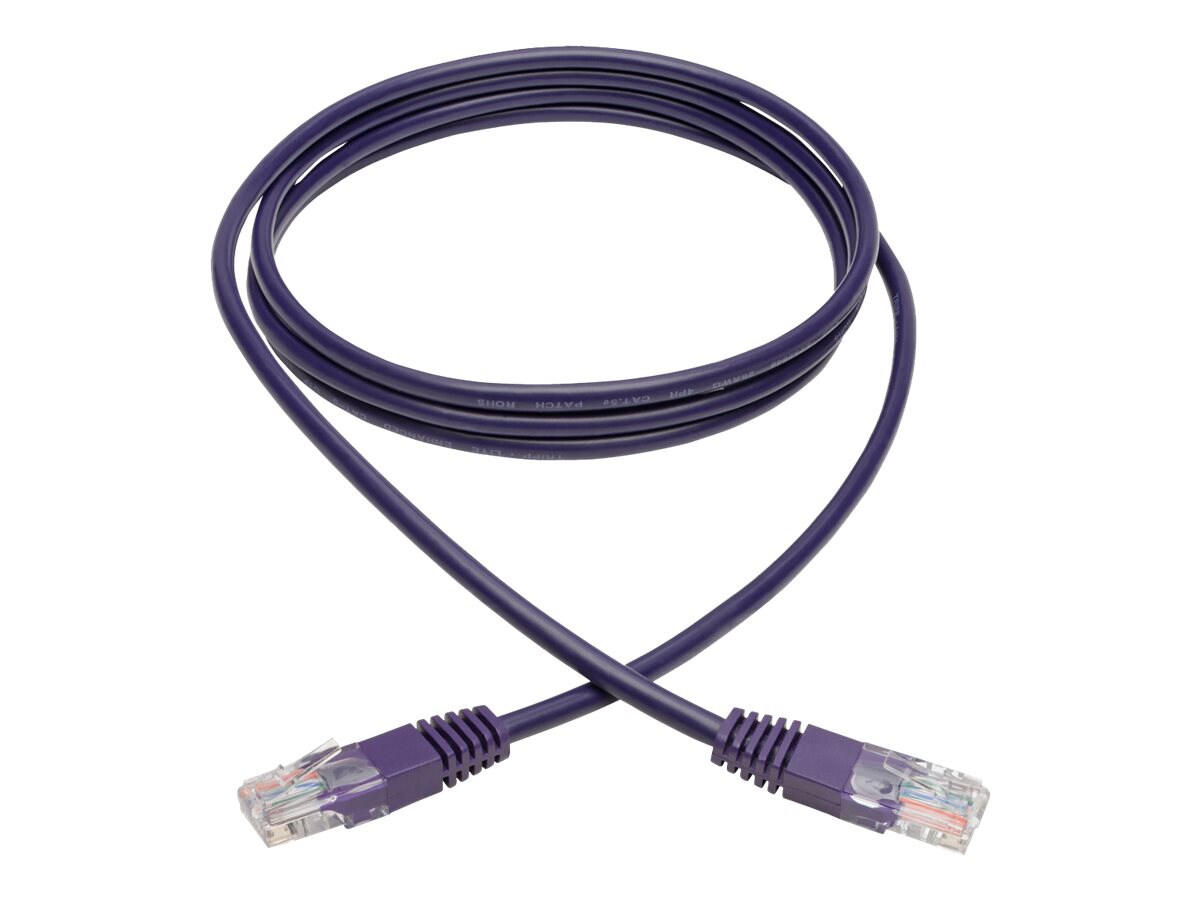 Tripp Lite Cat5e 350 MHz Molded UTP Patch Cable (RJ45 M/M), Purple, 6 ft. - patch cable - 6 ft - purple