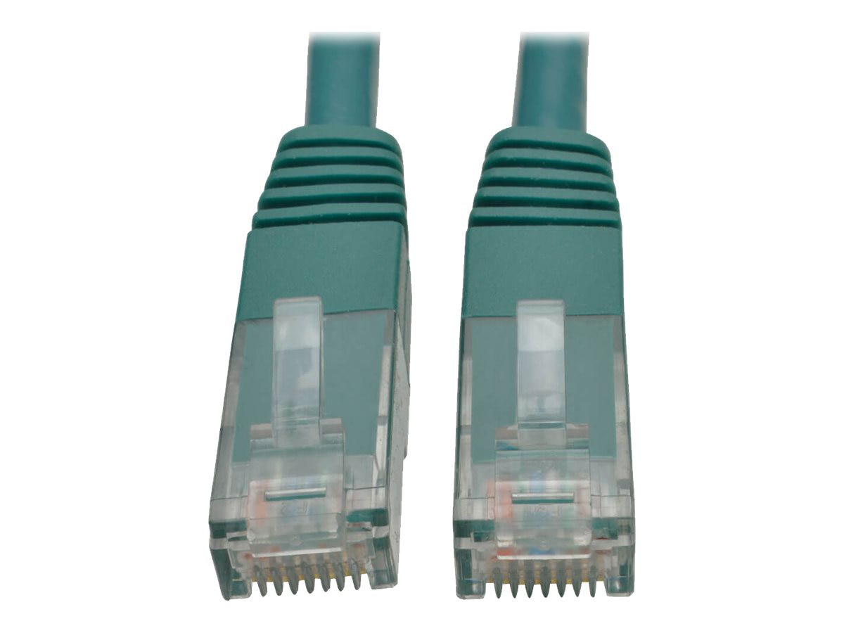 Tripp Lite Cat6 Cat5e Gigabit Molded Patch Cable RJ45 M/M 550MHz Green 1ft