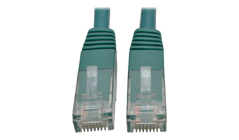 Eaton Tripp Lite Series Cat6 Gigabit Molded (UTP) Ethernet Cable (RJ45 M/M), PoE, Green, 1 ft. (0.31 m) - patch cable -