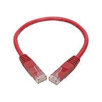 Eaton Tripp Lite Series Cat6 Gigabit Molded (UTP) Ethernet Cable (RJ45 M/M), PoE, Red, 1 ft. (0.31 m) - patch cable - 1