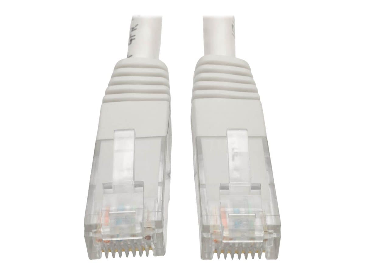 Tripp Lite Cat6 Cat5e Gigabit Molded Patch Cable RJ45 M/M 550MHz White 1ft