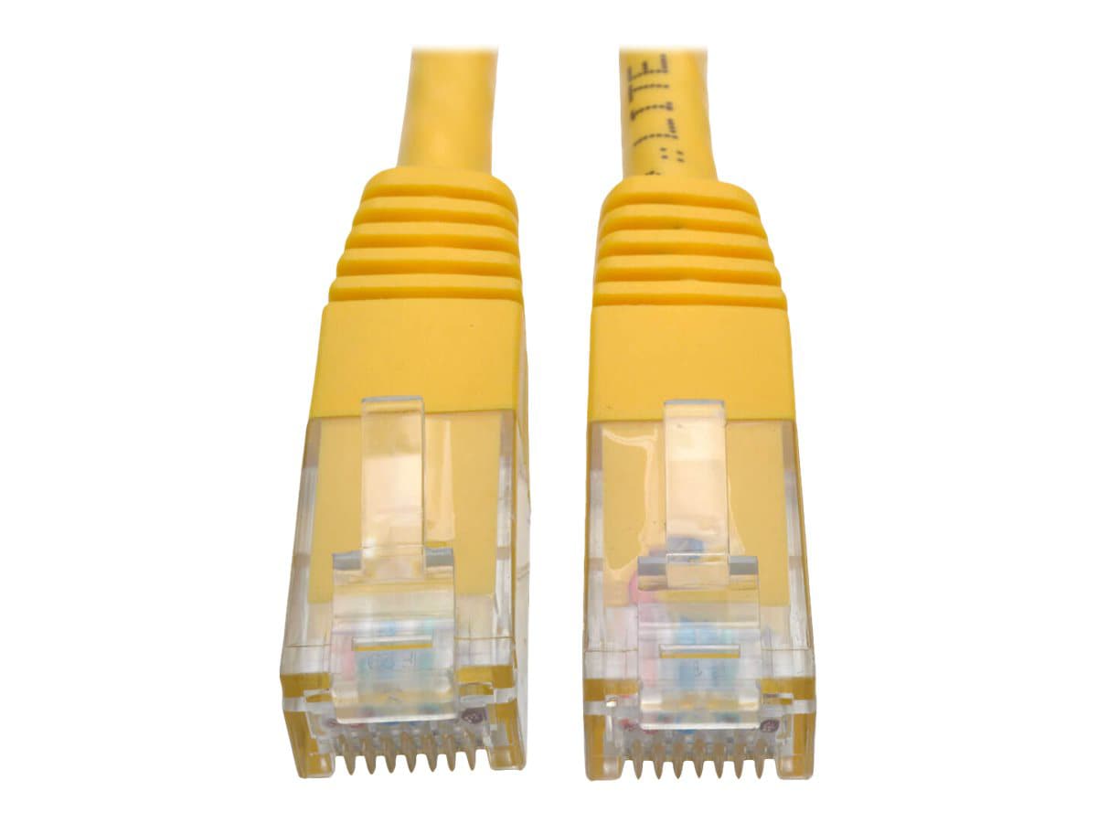 Eaton Tripp Lite Series Cat6 Gigabit Molded (UTP) Ethernet Cable (RJ45 M/M), PoE, Yellow, 1 ft. (0.31 m) - patch cable -