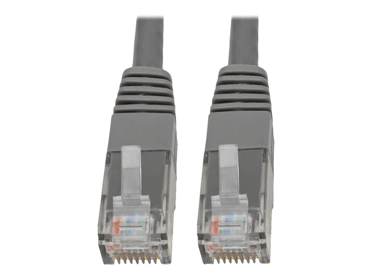 Eaton Tripp Lite Series Cat6 Gigabit Molded (UTP) Ethernet Cable (RJ45 M/M), PoE, Gray, 3 ft. (0.91 m) - patch cable - 3