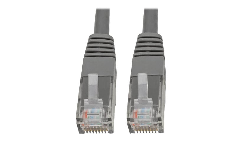 Eaton Tripp Lite Series Cat6 Gigabit Molded (UTP) Ethernet Cable (RJ45 M/M), PoE, Gray, 3 ft. (0.91 m) - patch cable - 3