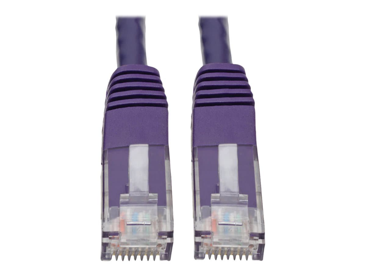 Eaton Tripp Lite Series Cat6 Gigabit Molded (UTP) Ethernet Cable (RJ45 M/M), PoE, Purple, 10 ft. (3.05 m) - patch cable