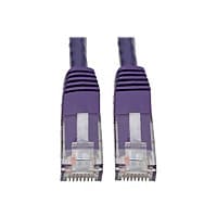 Eaton Tripp Lite Series Cat6 Gigabit Molded (UTP) Ethernet Cable (RJ45 M/M), PoE, Purple, 15 ft. (4.57 m) - patch cable