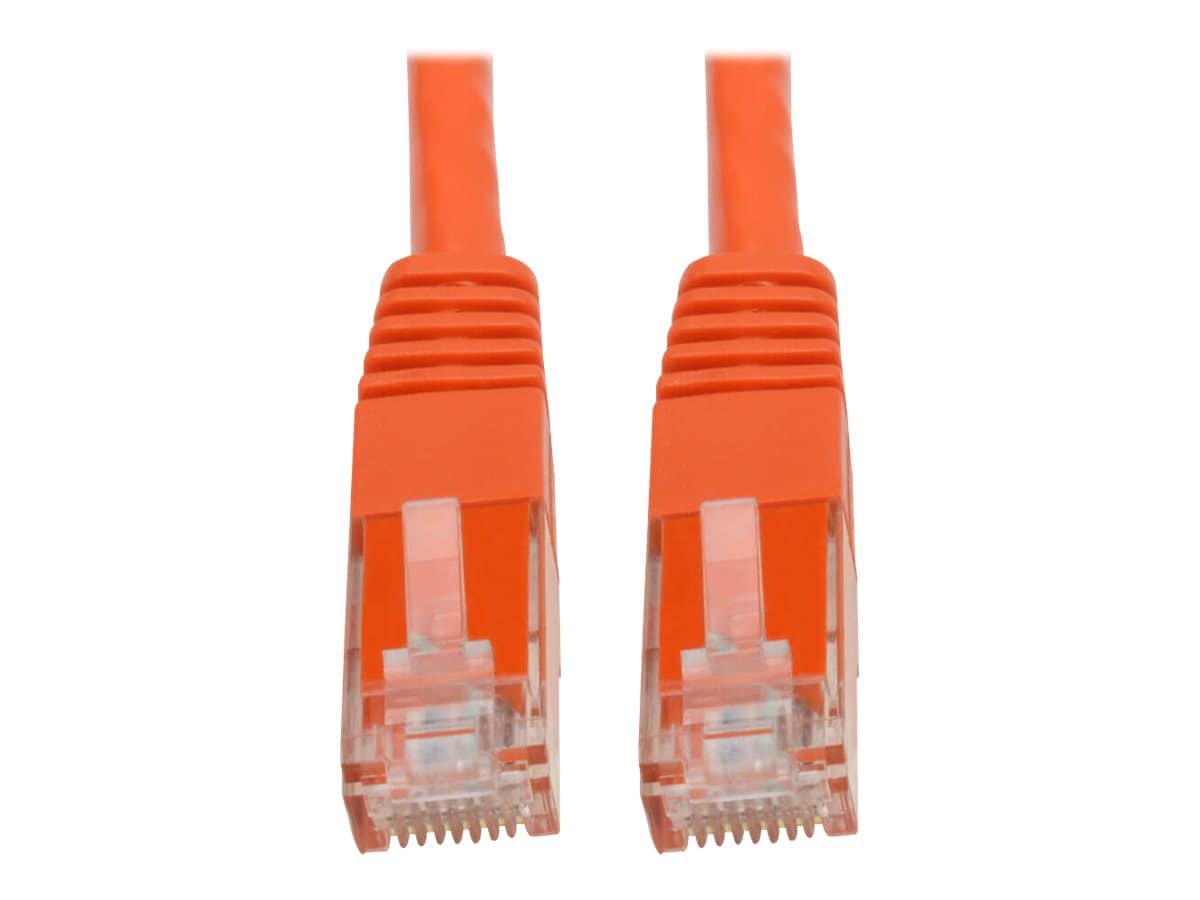 Eaton Tripp Lite Series Cat6 Gigabit Molded (UTP) Ethernet Cable (RJ45 M/M), PoE, Orange, 20 ft. (6.09 m) - patch cable