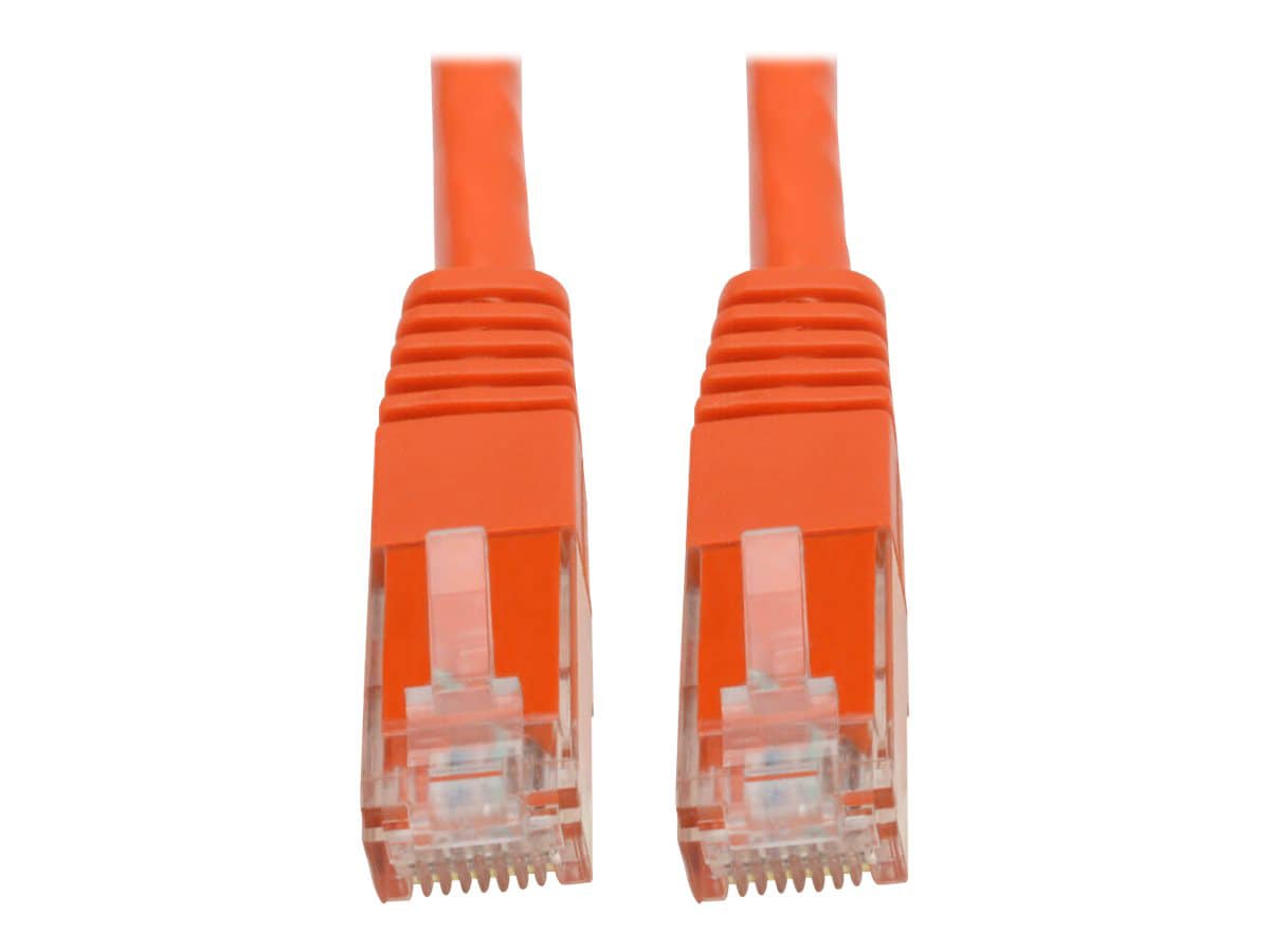 Tripp Lite Cat6 Cat5e Gigabit Molded Patch Cable RJ45 MM 550MHz Orange 20ft