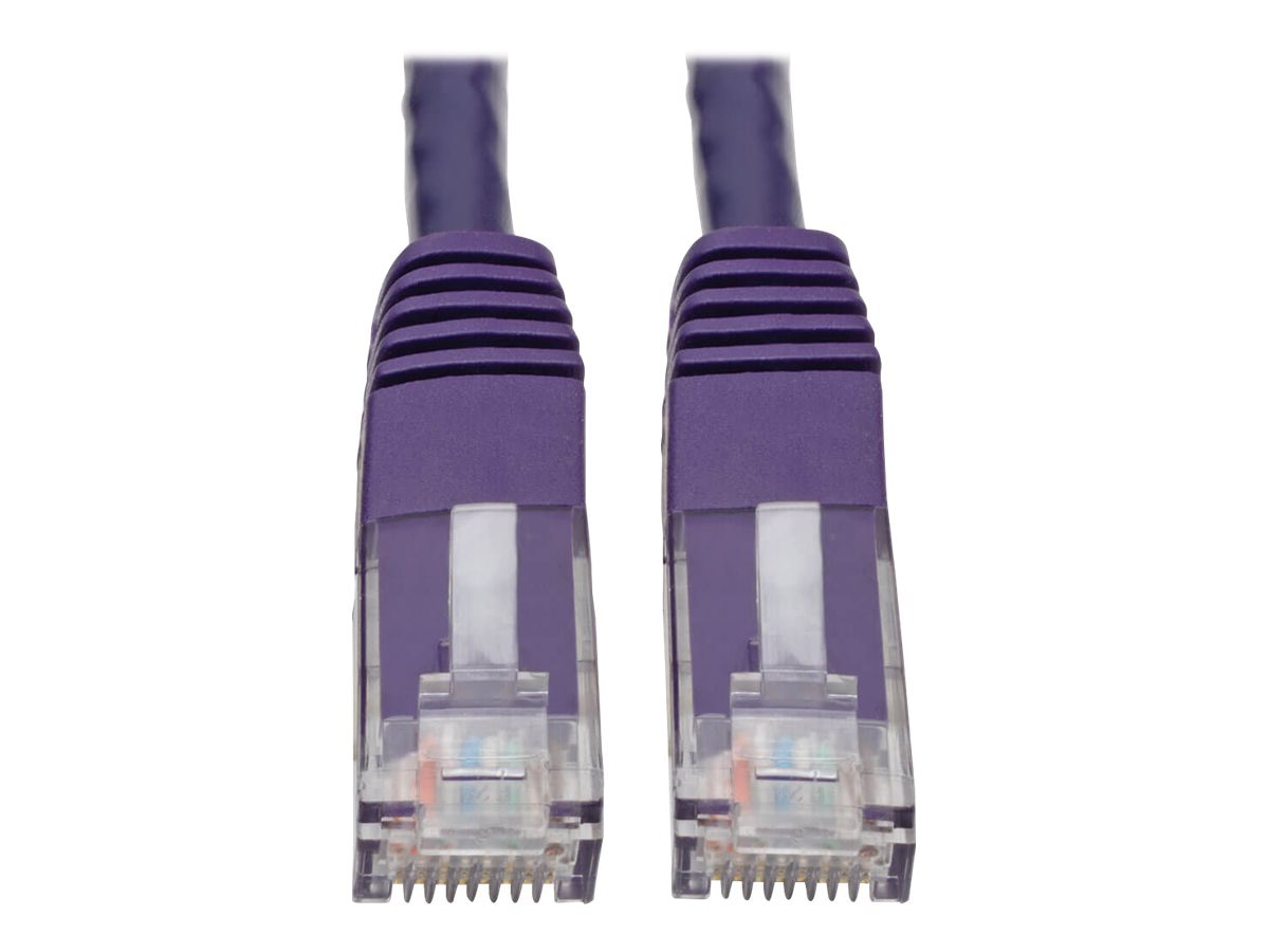 Eaton Tripp Lite Series Cat6 Gigabit Molded (UTP) Ethernet Cable (RJ45 M/M), PoE, Purple, 20 ft. (6.09 m) - patch cable