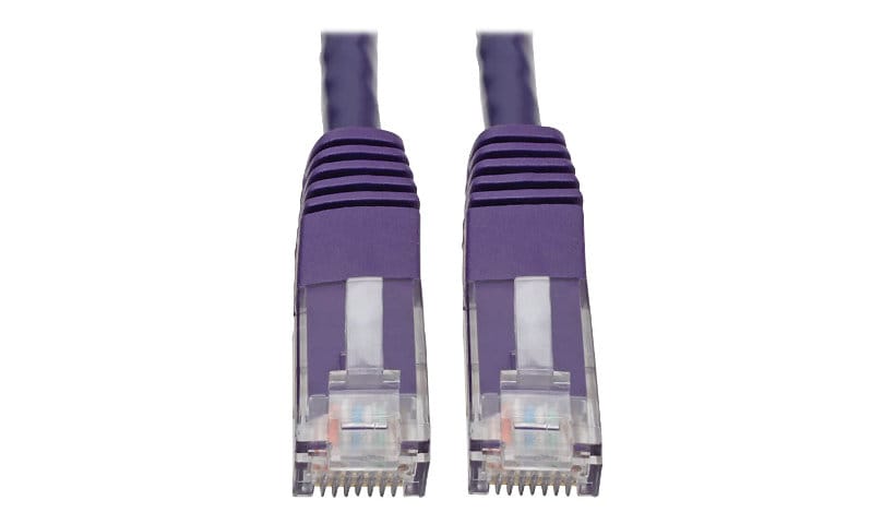 Eaton Tripp Lite Series Cat6 Gigabit Molded (UTP) Ethernet Cable (RJ45 M/M), PoE, Purple, 20 ft. (6.09 m) - patch cable