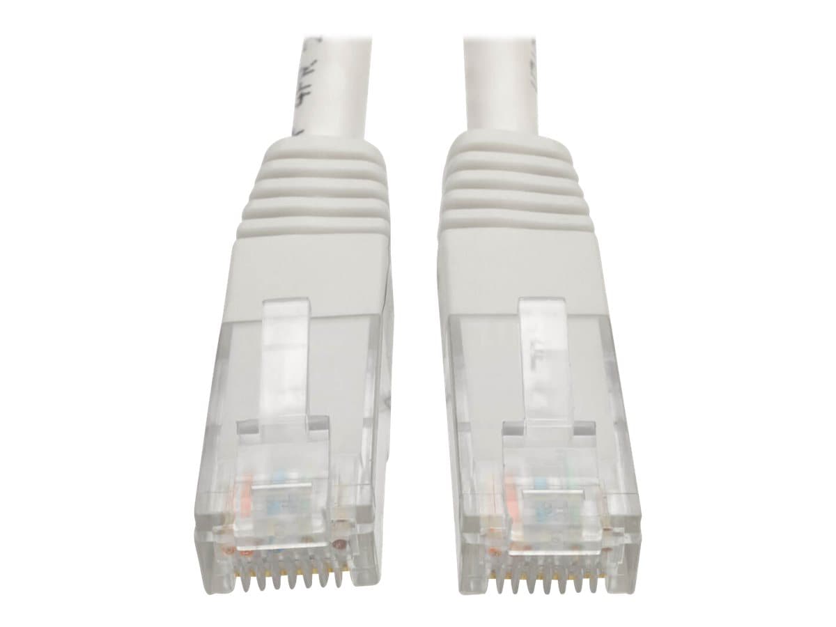 Eaton Tripp Lite Series Cat6 Gigabit Molded (UTP) Ethernet Cable (RJ45 M/M), PoE, White, 20 ft. (6.09 m) - patch cable -