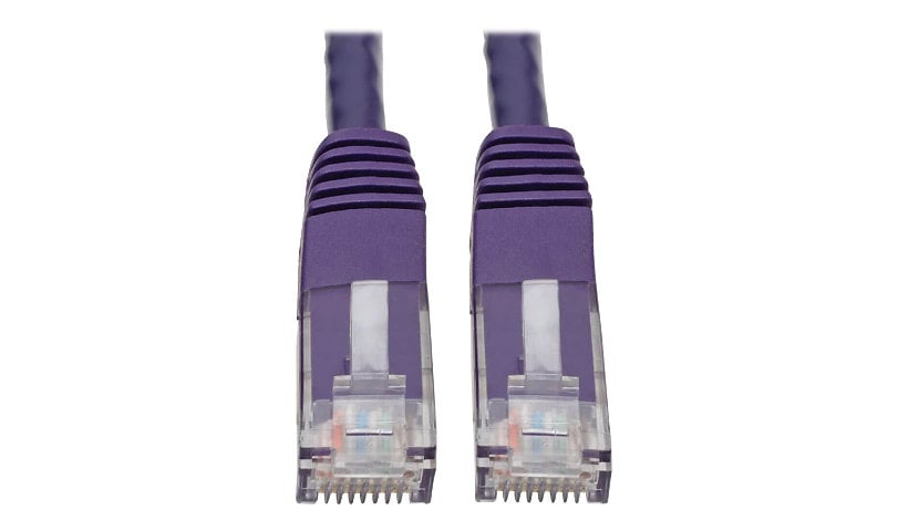Eaton Tripp Lite Series Cat6 Gigabit Molded (UTP) Ethernet Cable (RJ45 M/M), PoE, Purple, 25 ft. (7.62 m) - patch cable