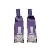 Tripp Lite Cat6 Cat5e Gigabit Molded Patch Cable RJ45 MM 550MHz Purple 25ft