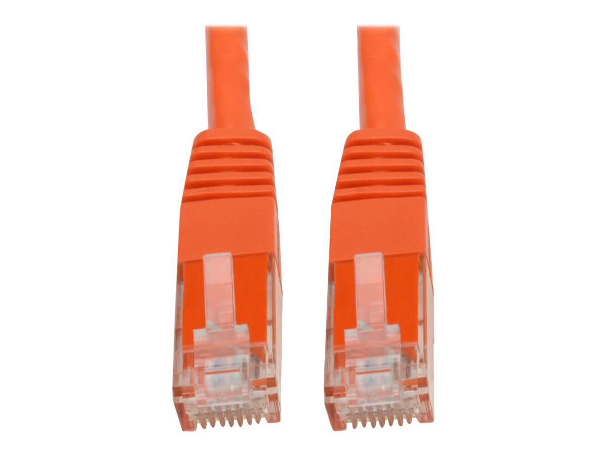 Eaton Tripp Lite Series Cat6 Gigabit Molded (UTP) Ethernet Cable (RJ45 M/M), PoE, Orange, 35 ft. (10.67 m) - patch cable
