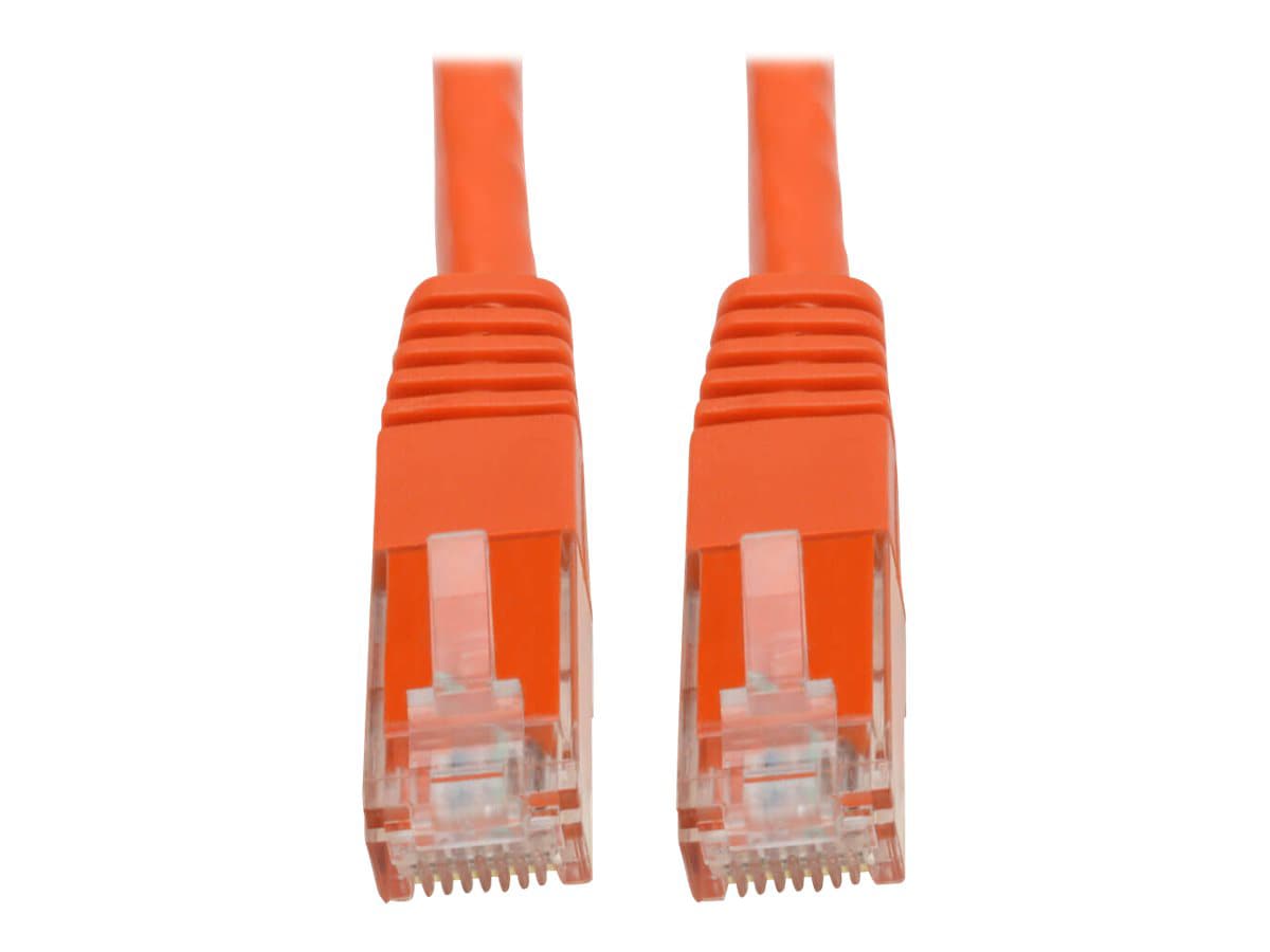 Eaton Tripp Lite Series Cat6 Gigabit Molded (UTP) Ethernet Cable (RJ45 M/M), PoE, Orange, 100 ft. (30.5 m) - patch cable