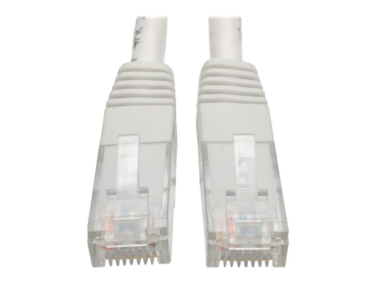 Tripp Lite Cat6 Cat5e Gigabit Molded Patch Cable RJ45 M/M White 550Mh 100ft