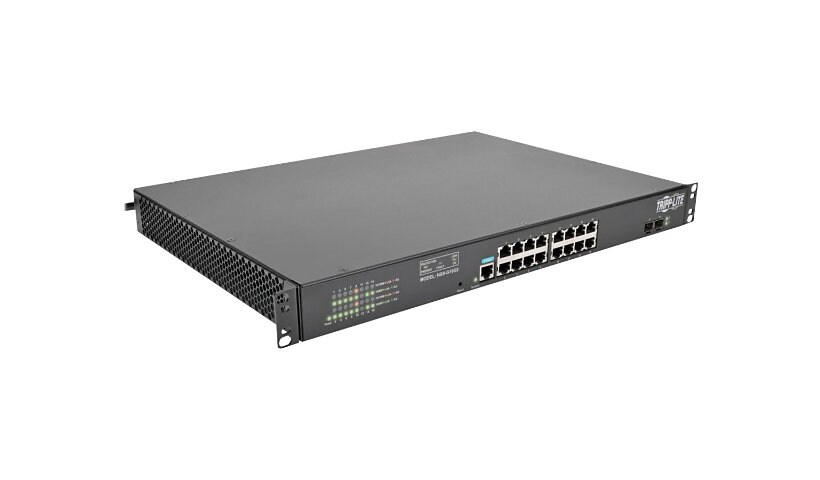 Commutateur Ethernet Tripp Lite à 16 ports Gigabit L2 géré avec 8 prises PDU 120 V