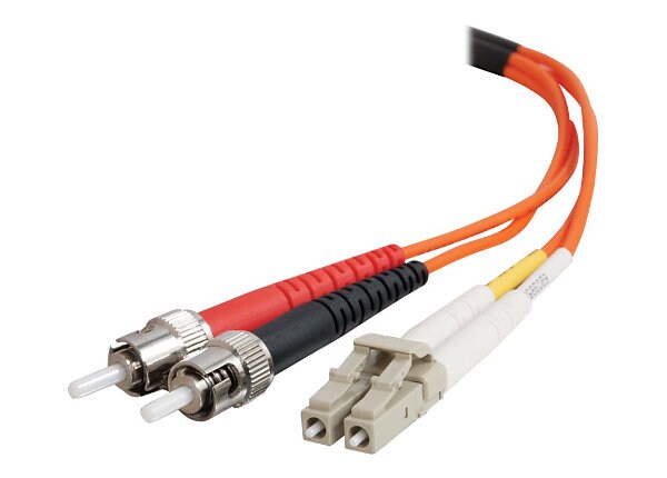 C2G 8m LC-ST 50/125 OM2 Duplex Multimode Fiber Optic Cable - Low Smoke Zero Halogen LSZH - Orange - patch cable - 26 ft