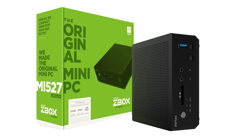 ZOTAC ZBOX M Series MI527 - mini PC - Core i3 7100U 2.4 GHz - 0 GB - no HDD