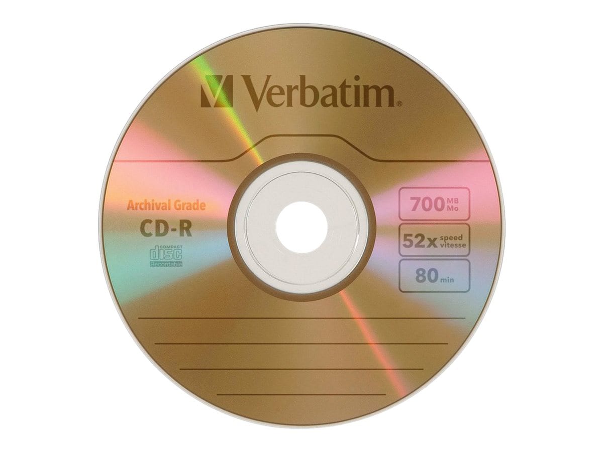 Verbatim UltraLife Gold Archival Grade - CD-R x 5 - 700 Mo - support de stockage