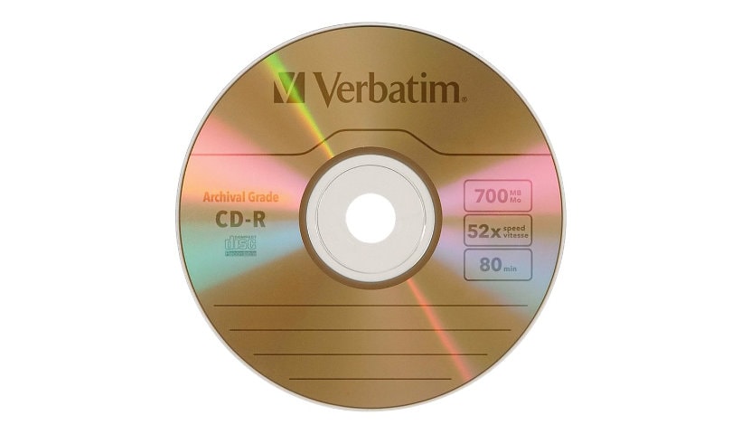 Verbatim UltraLife Gold Archival Grade - CD-R x 5 - 700 MB - storage media