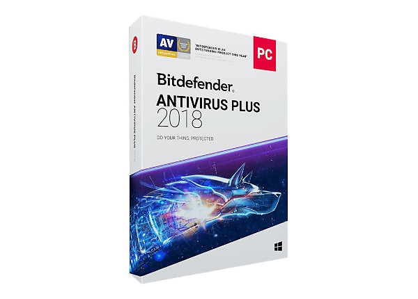 BitDefender Antivirus Plus 2018 - box pack (1 year) - 1 device