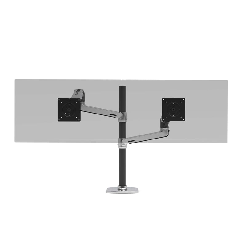 Ergotron LX mounting kit - for 2 LCD displays - polished aluminum with black accents