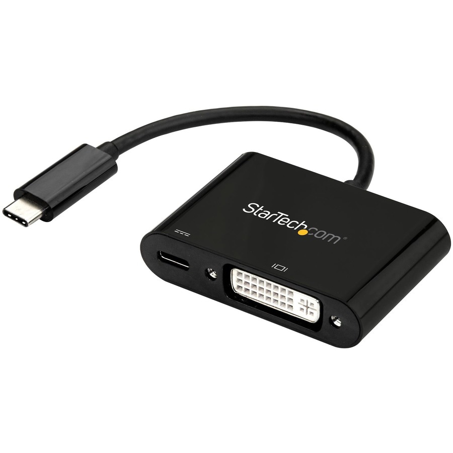 StarTech.com USB C to DVI Adapter with 60W Power Delivery Pass-Through - 10