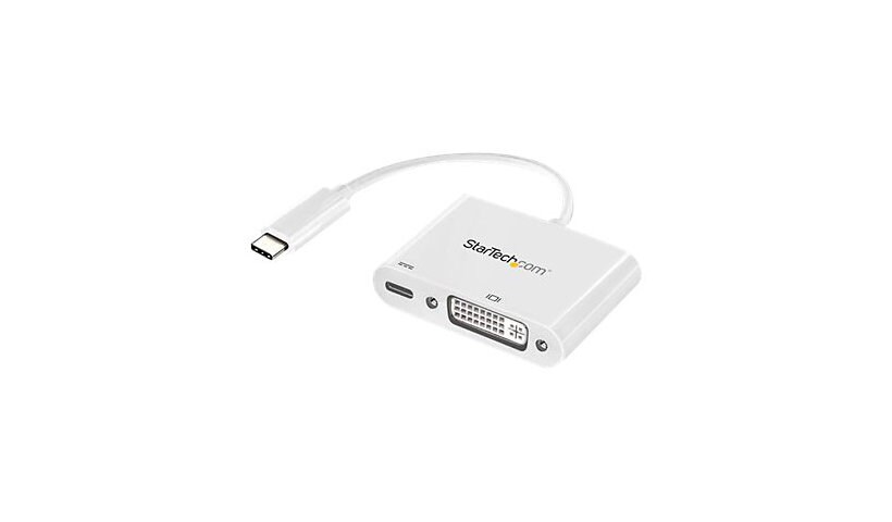StarTech.com USB C to DVI Adapter Converter w/ 60W PD Pass-through - 1080p