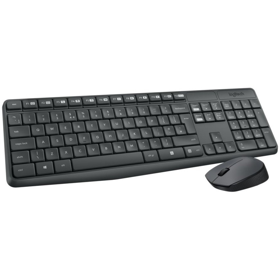 Logitech MK235 Wireless Keyboard and Mouse Combo for Windows, 2,4 GHz Wirel