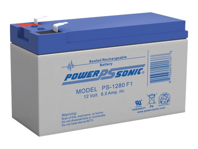 Power-Sonic PS-1280 - UPS battery - lead acid - 8 Ah