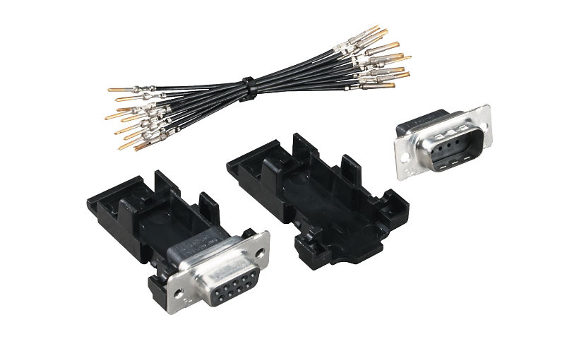 Black Box Two-Headed Hood Kit DB9 Male/DB9 Female - connector hood