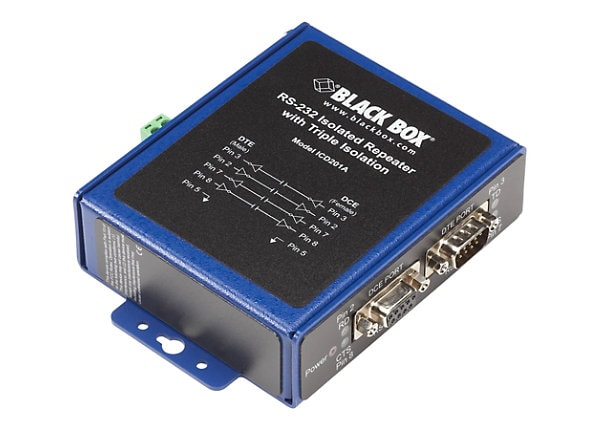 Black Box Industrial Opto-Isolated RS-232 - repeater - ASCII, serial, Modbus